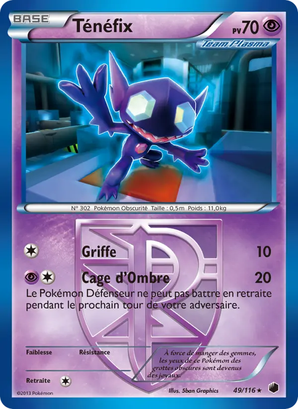 Ténéfix — Carte Pokémon 49 Glaciation Plasma