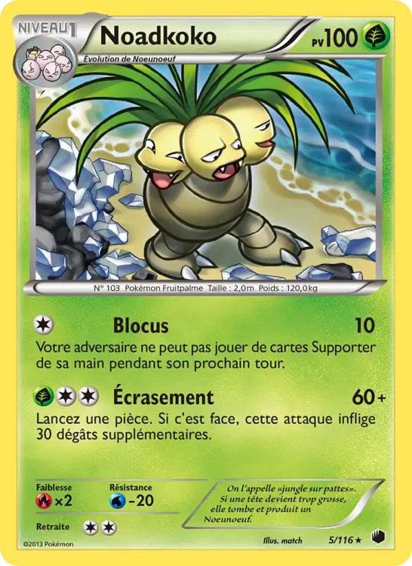 Noadkoko — Carte Pokémon 5 Glaciation Plasma