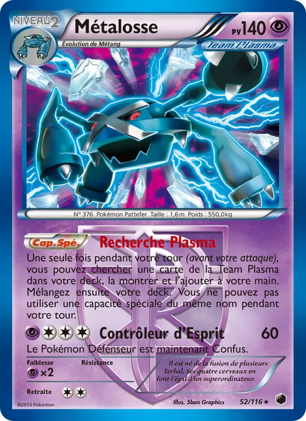 Métalosse — Carte Pokémon 52 Glaciation Plasma