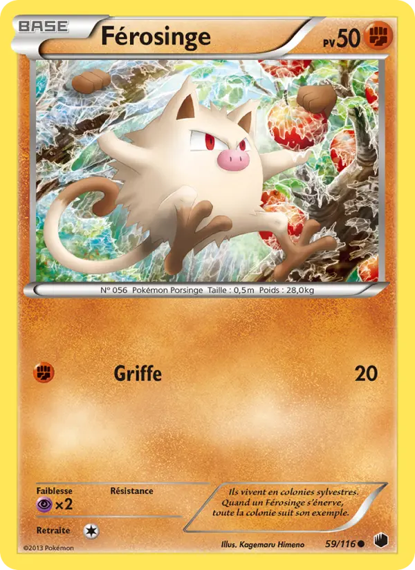 Férosinge — Carte Pokémon 59 Glaciation Plasma