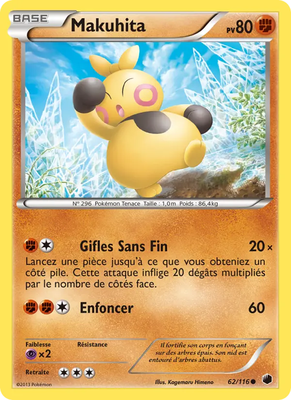 062/116 - Makuhita — Carte Pokémon Glaciation Plasma 62/116