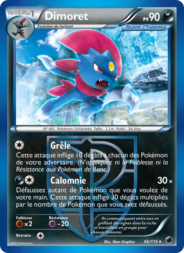 Dimoret — Carte Pokémon 66 Glaciation Plasma