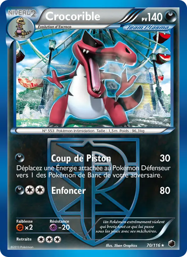Crocorible — Carte Pokémon 70 Glaciation Plasma