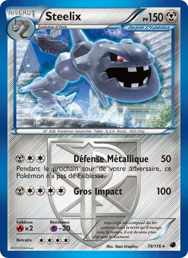 Steelix — Carte Pokémon 79 Glaciation Plasma