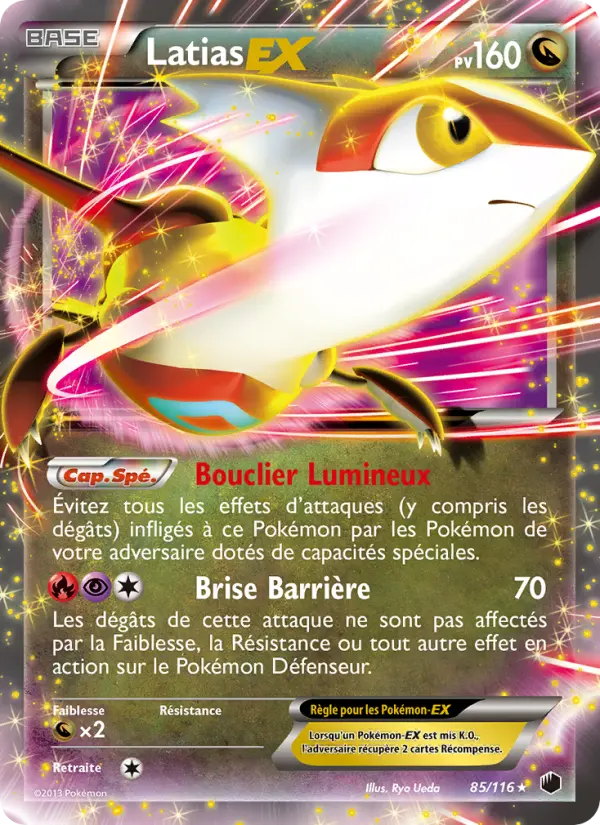 Latias-EX — Carte Pokémon 85 Glaciation Plasma