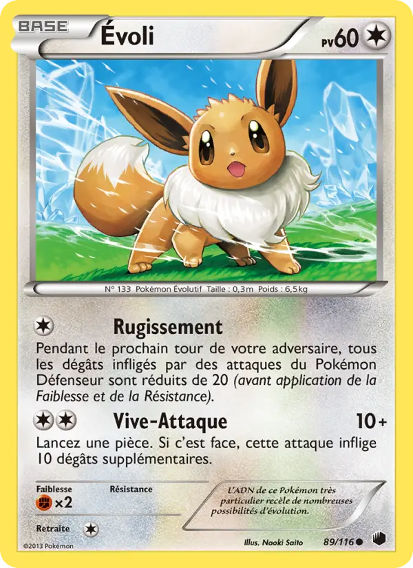 089/116 - Évoli — Carte Pokémon Glaciation Plasma 89/116