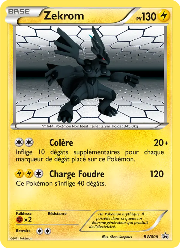 Zekrom — Carte Pokémon BW05 Promo BW