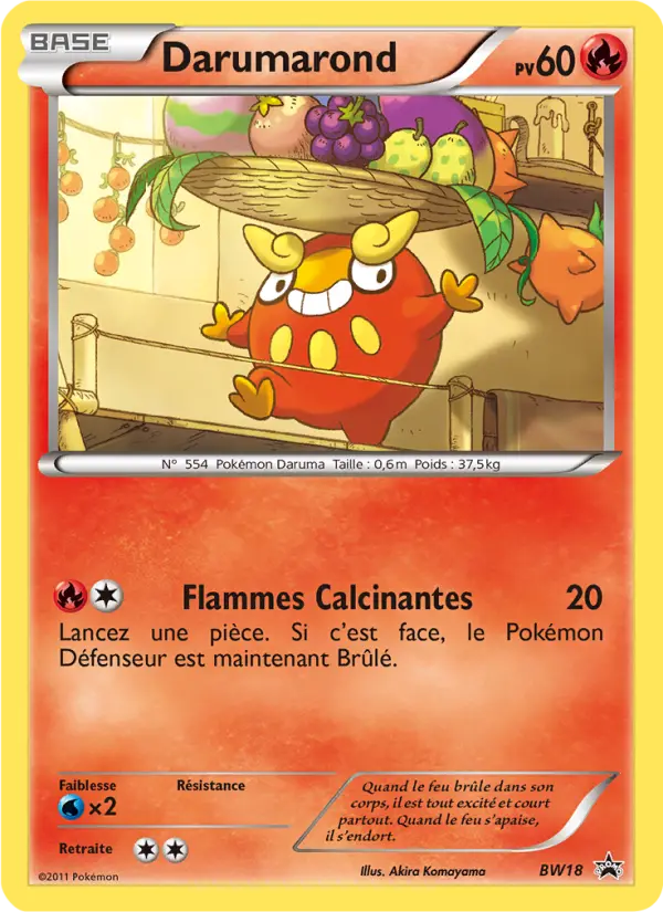 Darumarond — Carte Pokémon BW18 Promo BW