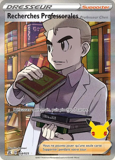 24/25 - Recherches Professorales (Professeur Chen) — Carte Pokémon Célébrations 24/25