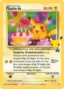 24/25 - Pikachu de _____