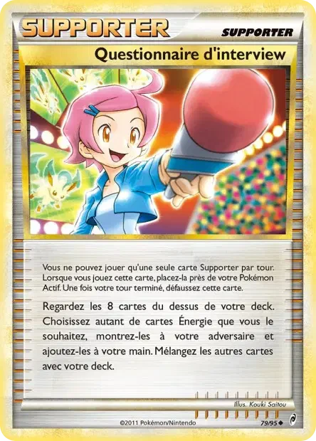 079/095 - Questionnaire d'interview — Carte Pokémon L'appel des Légendes 79/95