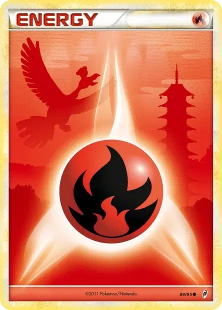 089/095 - Énergie Feu — Carte Pokémon L'appel des Légendes 89/95