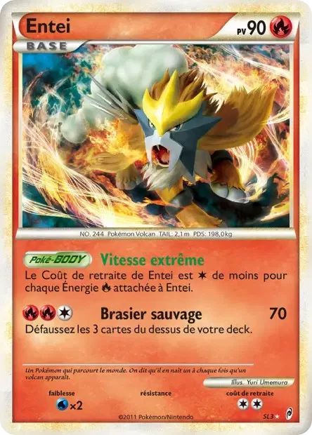SL3/095 - Entei — Carte Pokémon L'appel des Légendes SL3/95