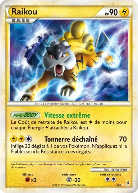SL9/095 - Raikou — Carte Pokémon L'appel des Légendes SL9/95