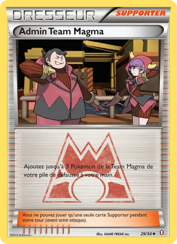 029/034 - Admin Team Magma — Carte Pokémon Double Danger 29/34