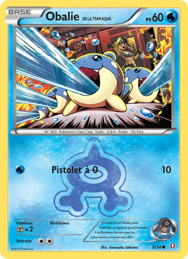 Obalie de la Team Aqua — Carte Pokémon 3 Double Danger