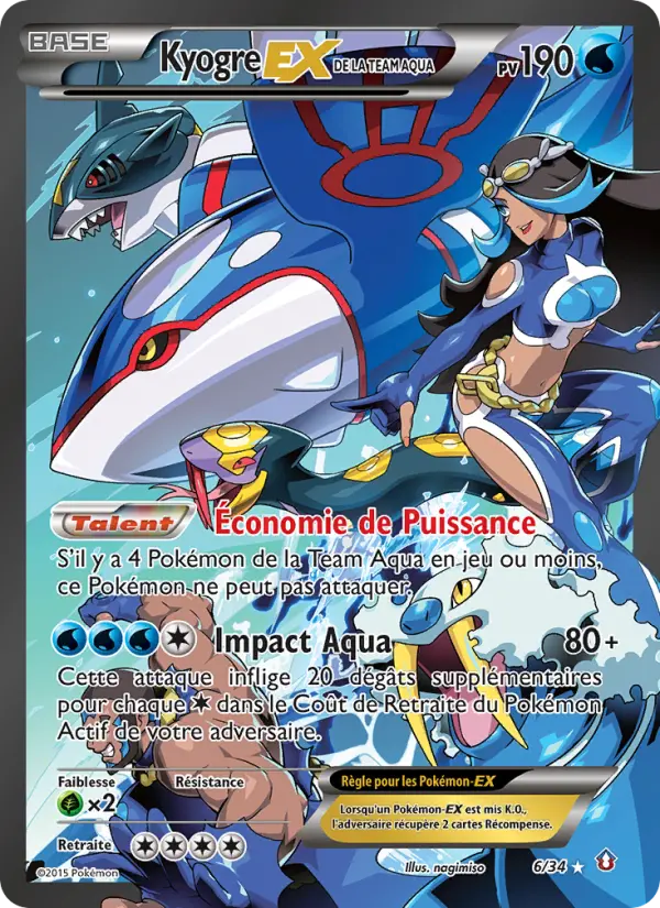 Kyogre-EX de la Team Aqua — Carte Pokémon 6 Double Danger