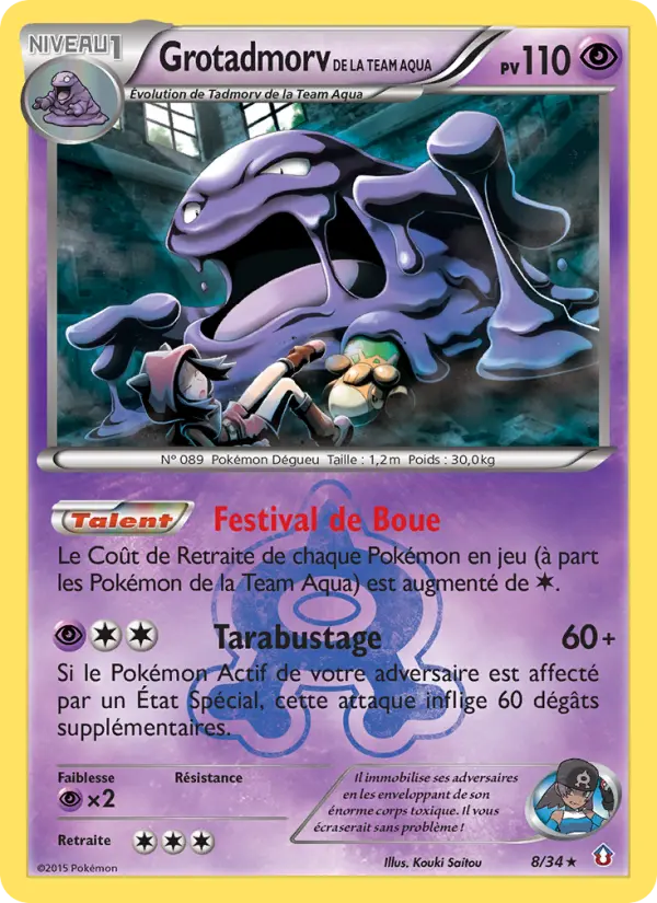 Grotadmorv de la Team Aqua — Carte Pokémon 8 Double Danger