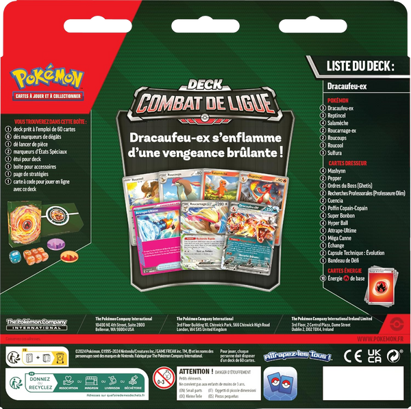 Deck - Combat de Ligue / Dracaufeu-ex (verso)