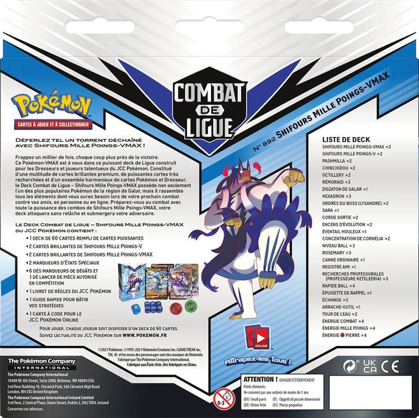 Deck - Combat de Ligue / Shifours Mille Poings-VMAX (verso)