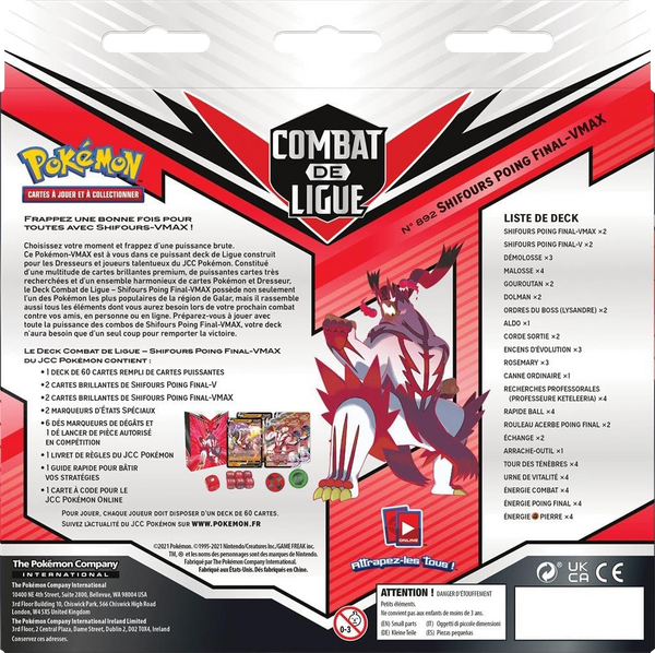 Deck - Combat de Ligue / Shifours Poing Final-VMAX (verso)