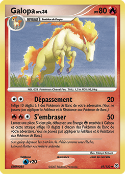 059/130 - Galopa — Carte Pokémon Diamant & Perle 59/130