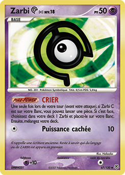 067/130 - Zarbi C — Carte Pokémon Diamant & Perle 67/130