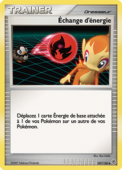 107/130 - Échange d'énergie — Carte Pokémon Diamant & Perle 107/130