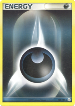 129/130 - Énergie Obscurité — Carte Pokémon Diamant & Perle 129/130
