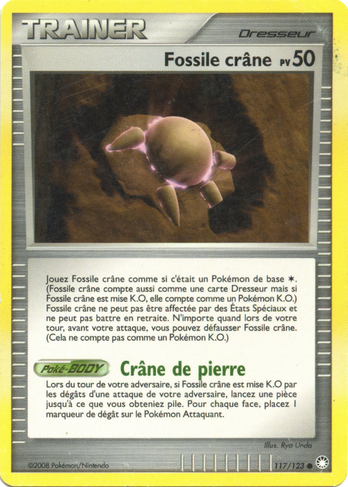 117/123 - Fossile crâne - Carte Pokémon Trésors Mystérieux 117/123