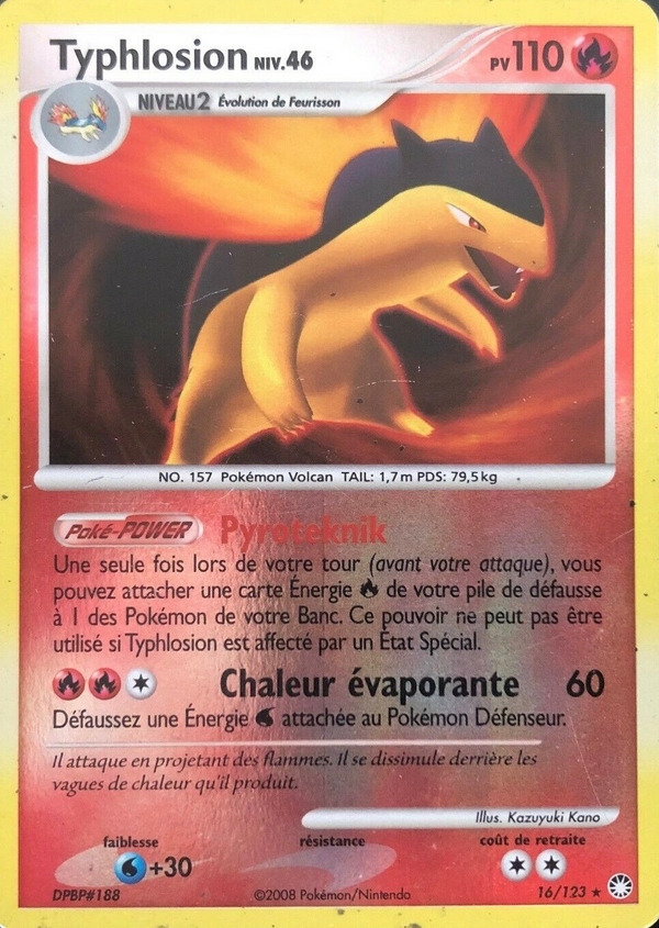 016/123 - Typhlosion - Carte Pokémon Trésors Mystérieux 16/123