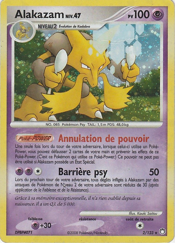 002/123 - Alakazam - Carte Pokémon Trésors Mystérieux 2/123