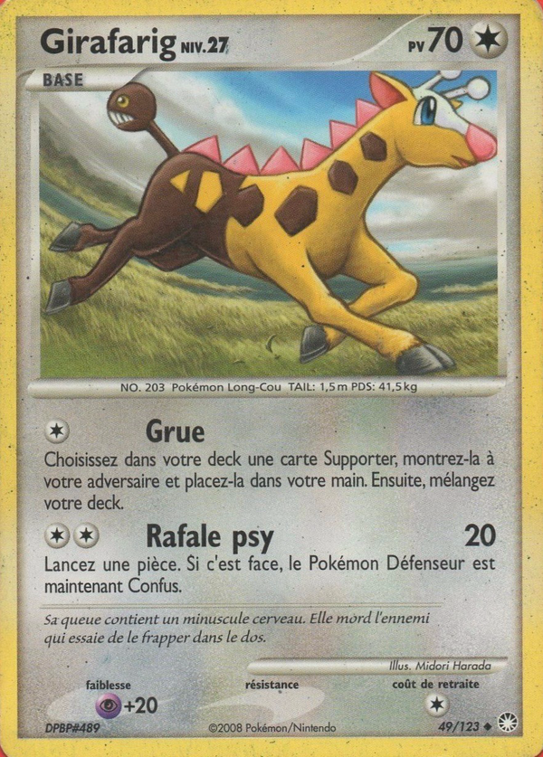 049/123 - Girafarig - Carte Pokémon Trésors Mystérieux 49/123
