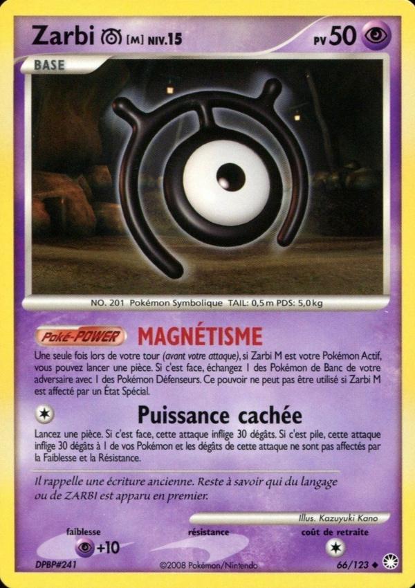 066/123 - Zarbi M - Carte Pokémon Trésors Mystérieux 66/123