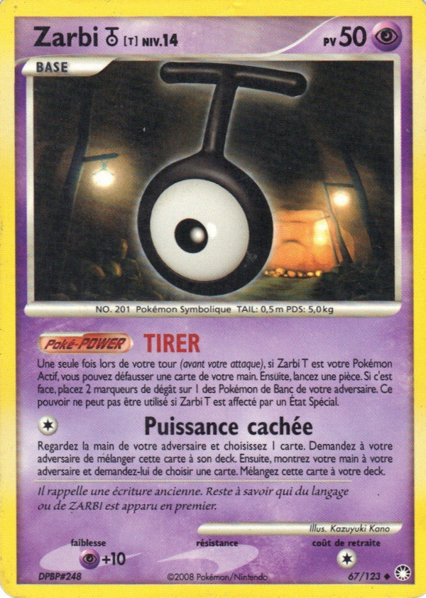 067/123 - Zarbi T - Carte Pokémon Trésors Mystérieux 67/123