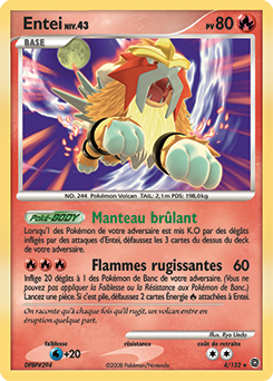 004/132 - Entei — Carte Pokémon Merveilles Secrètes 4/132