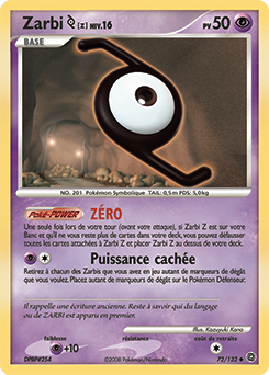072/132 - Zarbi Z — Carte Pokémon Merveilles Secrètes 72/132