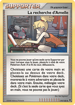 119/132 - La recherche d'Amelle — Carte Pokémon Merveilles Secrètes 119/132