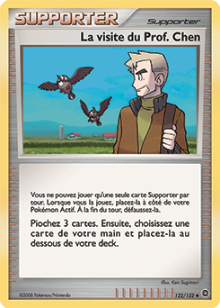 122/132 - La visite du Prof. Chen — Carte Pokémon Merveilles Secrètes 122/132