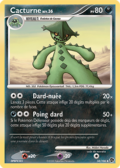 034/106 - Cacturne — Carte Pokémon Duels au Sommets 34/106
