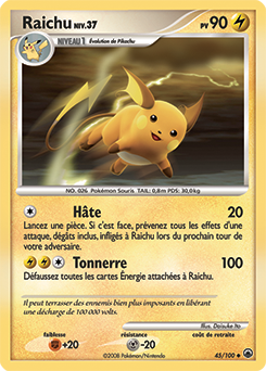045/100 - Raichu — Carte Pokémon Aube Majestueuse 45/100
