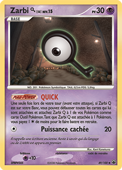 049/100 - Zarbi Q — Carte Pokémon Aube Majestueuse 49/100