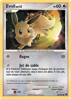 063/100 - Evoli — Carte Pokémon Aube Majestueuse 63/100