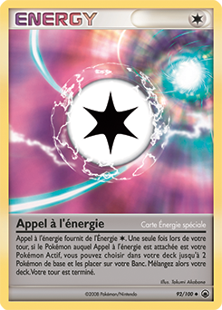 092/100 - Appel à l'énergie — Carte Pokémon Aube Majestueuse 92/100