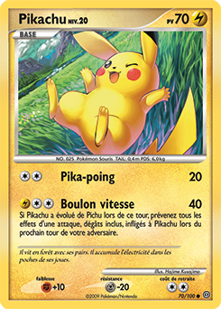 070/100 - Pikachu — Carte Pokémon Tempête 70/100