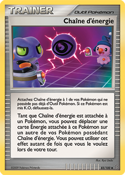 083/100 - Chaîne d'énergie — Carte Pokémon Tempête 83/100