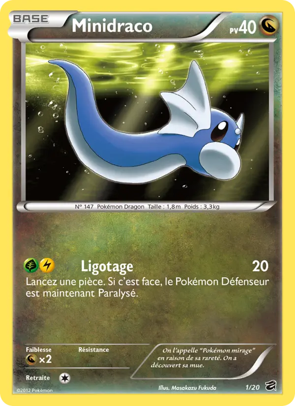 001/020 - Minidraco — Carte Pokémon Coffre des Dragons 1/20