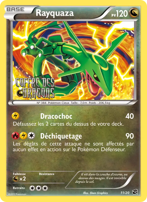 011/020 - Rayquaza — Carte Pokémon Coffre des Dragons 11/20