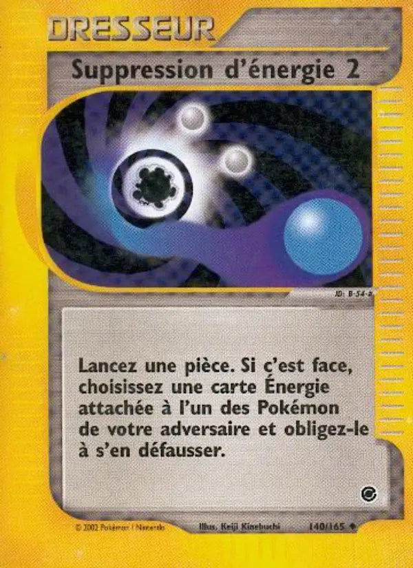 140/165 - Suppression d'énergie 2 — Carte Pokémon Expedition 140/165