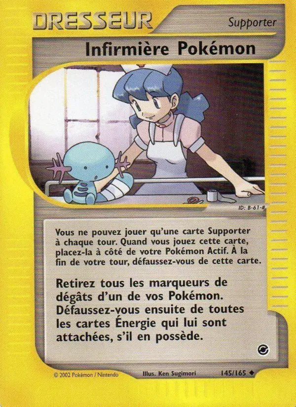 145/165 - Infirmière Pokémon — Carte Pokémon Expedition 145/165